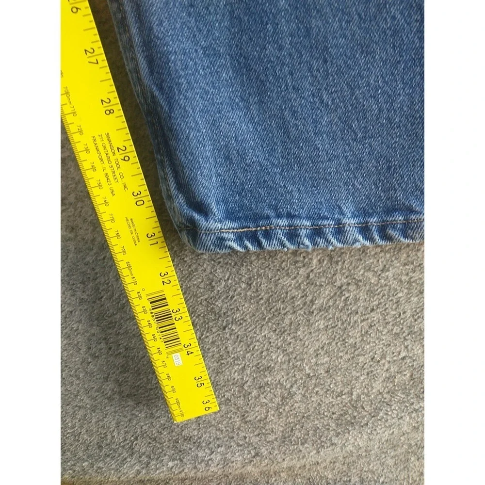Mens Medium Wash Straight Leg Denim Jeans 100% Cotton 32x31 976T1DR